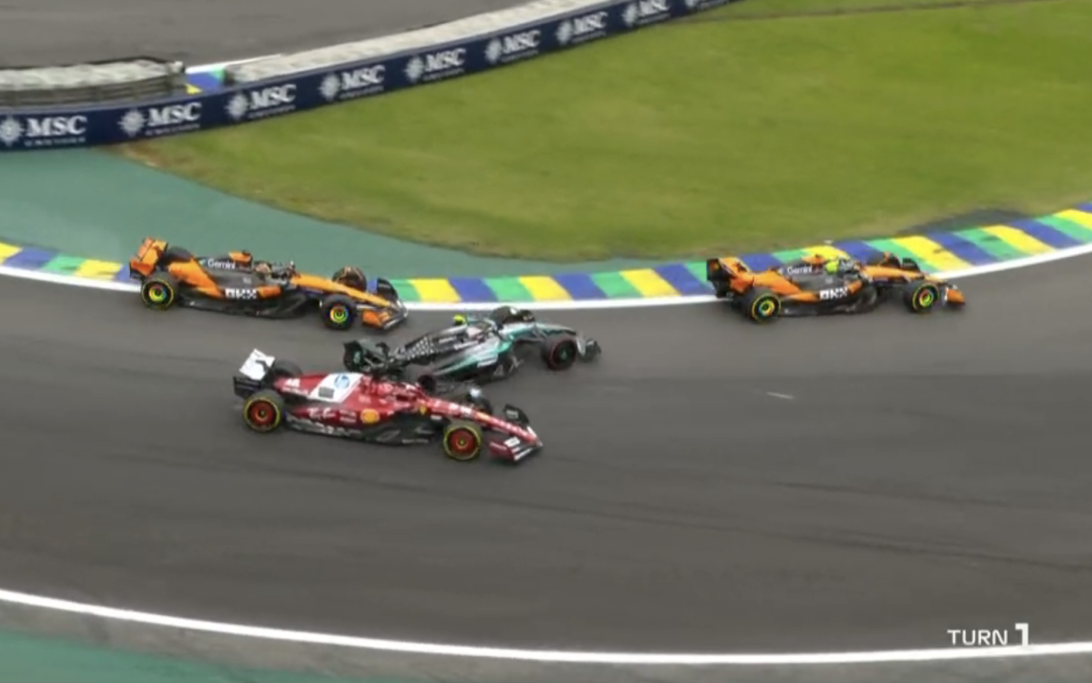 Leclerc se retira tras colisión con Antonelli en un caótico GP de São Paulo