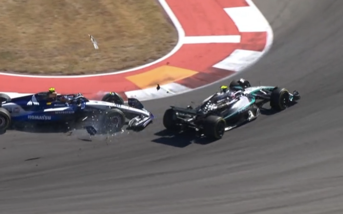 Carlos Sainz choca con Kimi Antonelli en el GP de EE.UU. y se retira