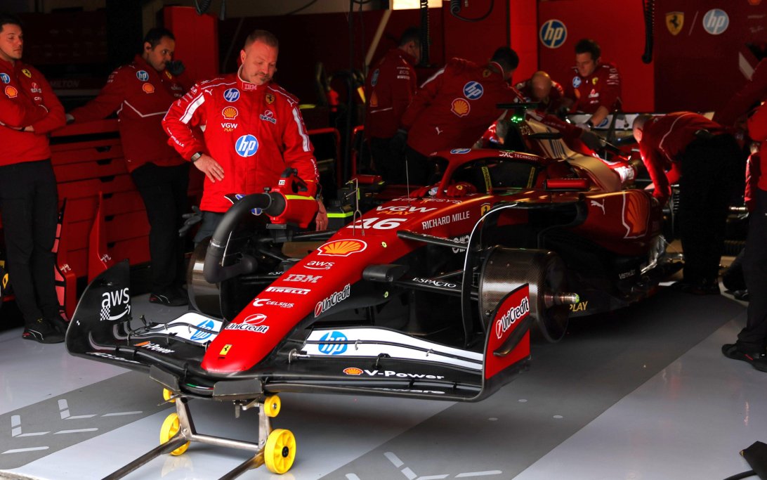 Ferrari garage Bahrain test
