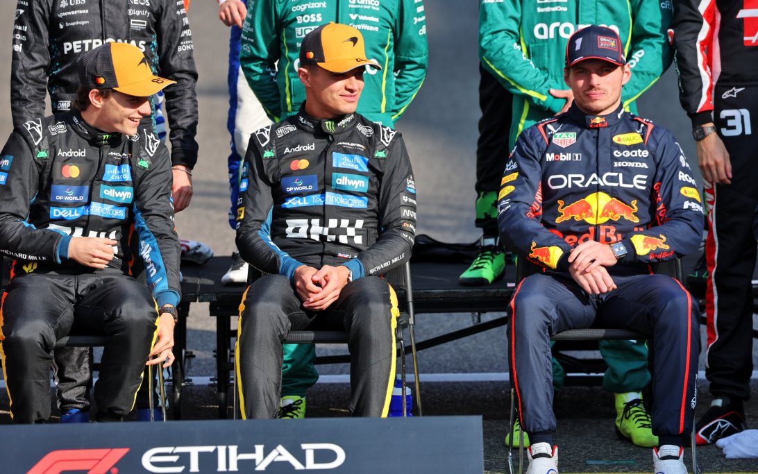 Norris Piastri Verstappen Abu Dhabi Sun
