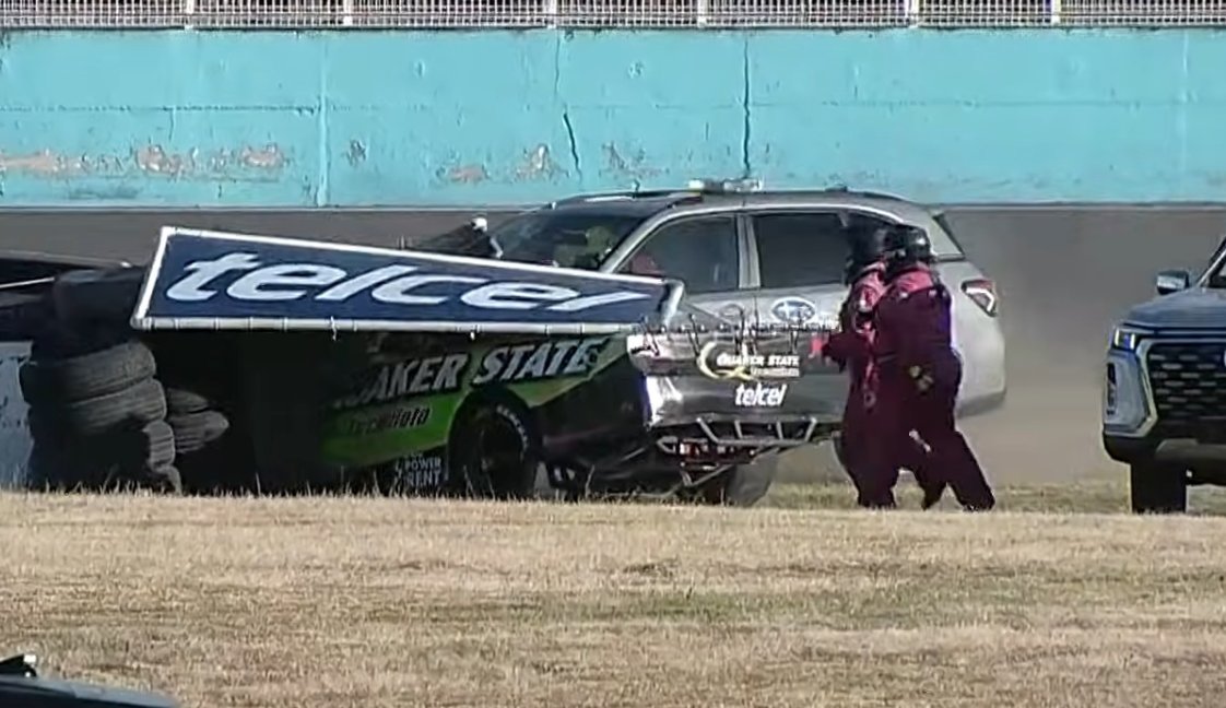 Nascar mexico crash screenshot