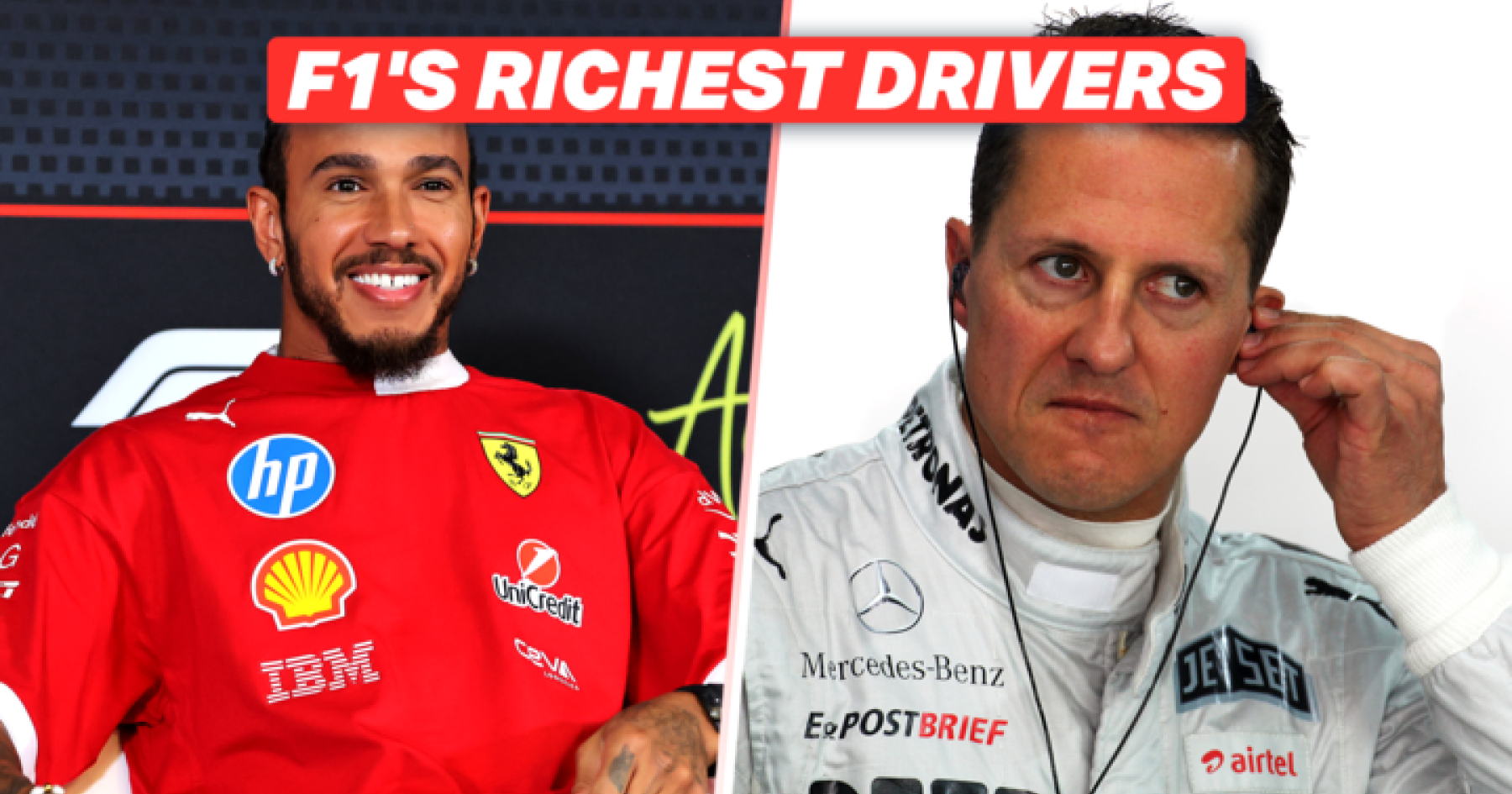 Top five richest drivers in F1 history