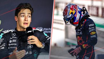 Max Verstappen 'apology' reaction after crazy George Russell collision