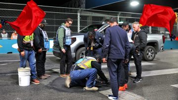 Red Flags and Pink Cadillac Disrupt Las Vegas GP Opening Day