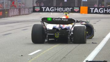 Liam Lawson throws F1 future in doubt with second major crash in two days