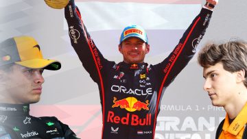 Fenomenale Verstappen domineert en lacht om teamorder McLaren
