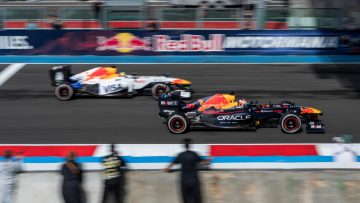 Hadjar brengt fans in vervoering met Red Bull-demonstratie