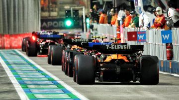 Aangepaste startopstelling Formule 1 GP Singapore 2025