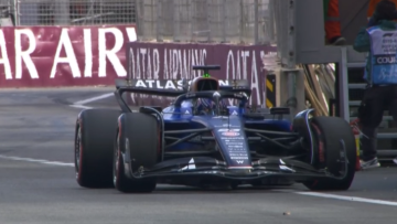 Alex Albon dents Williams' Baku hope with qualifying crash