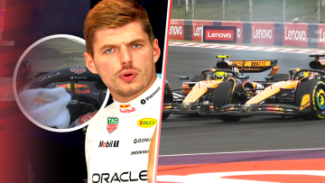 Verstappen encounters bizarre towel trouble after McLaren near-miss