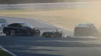 Crash Ginetta Championship Junior Brands Hatch