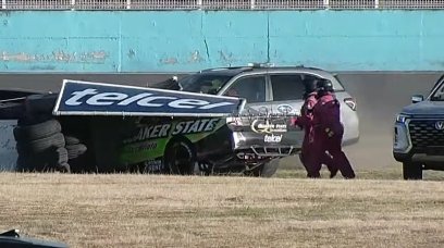 Nascar mexico crash screenshot