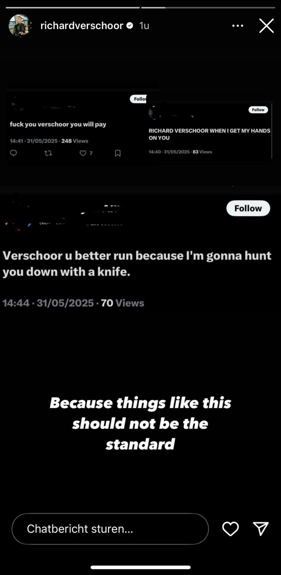 © Instagram Stories Richard Verschoor