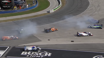 Daytona 24 Hours opening lap carnage as Porsche storm into lead