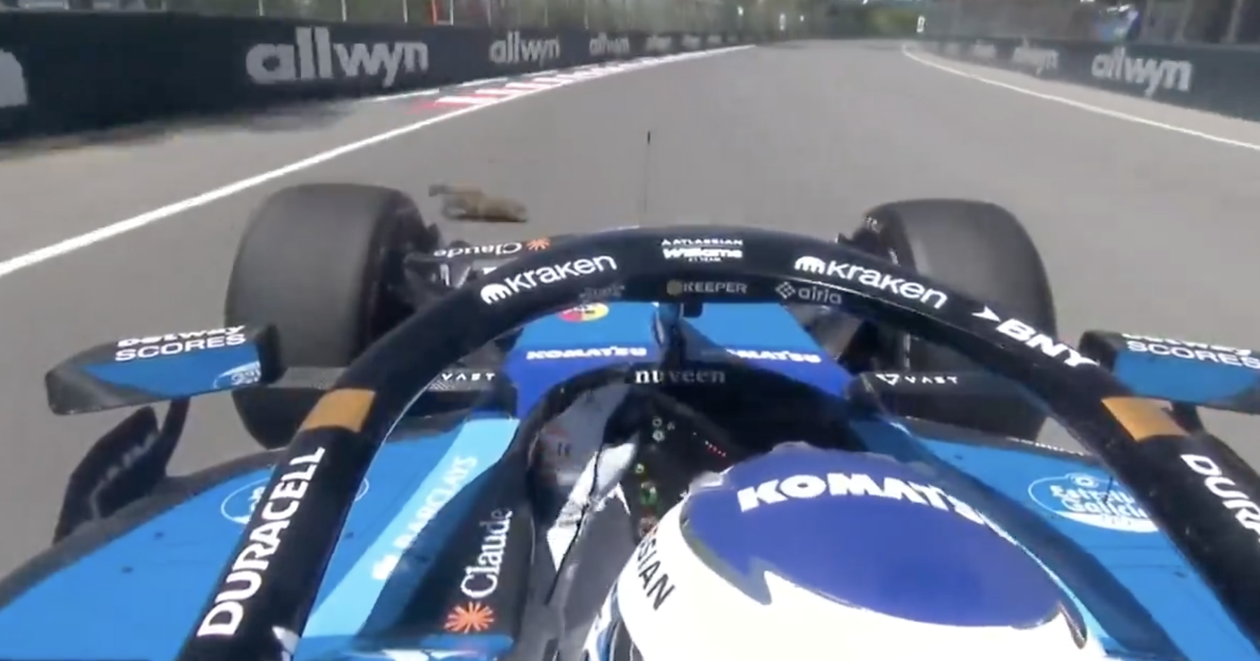 Williams reveal extent of car damage after Alex Albon kills marmot