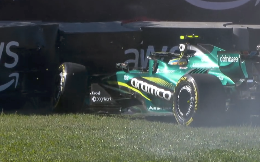 Fernando Alonso crash sparks Canadian GP sprint qualifying red flag