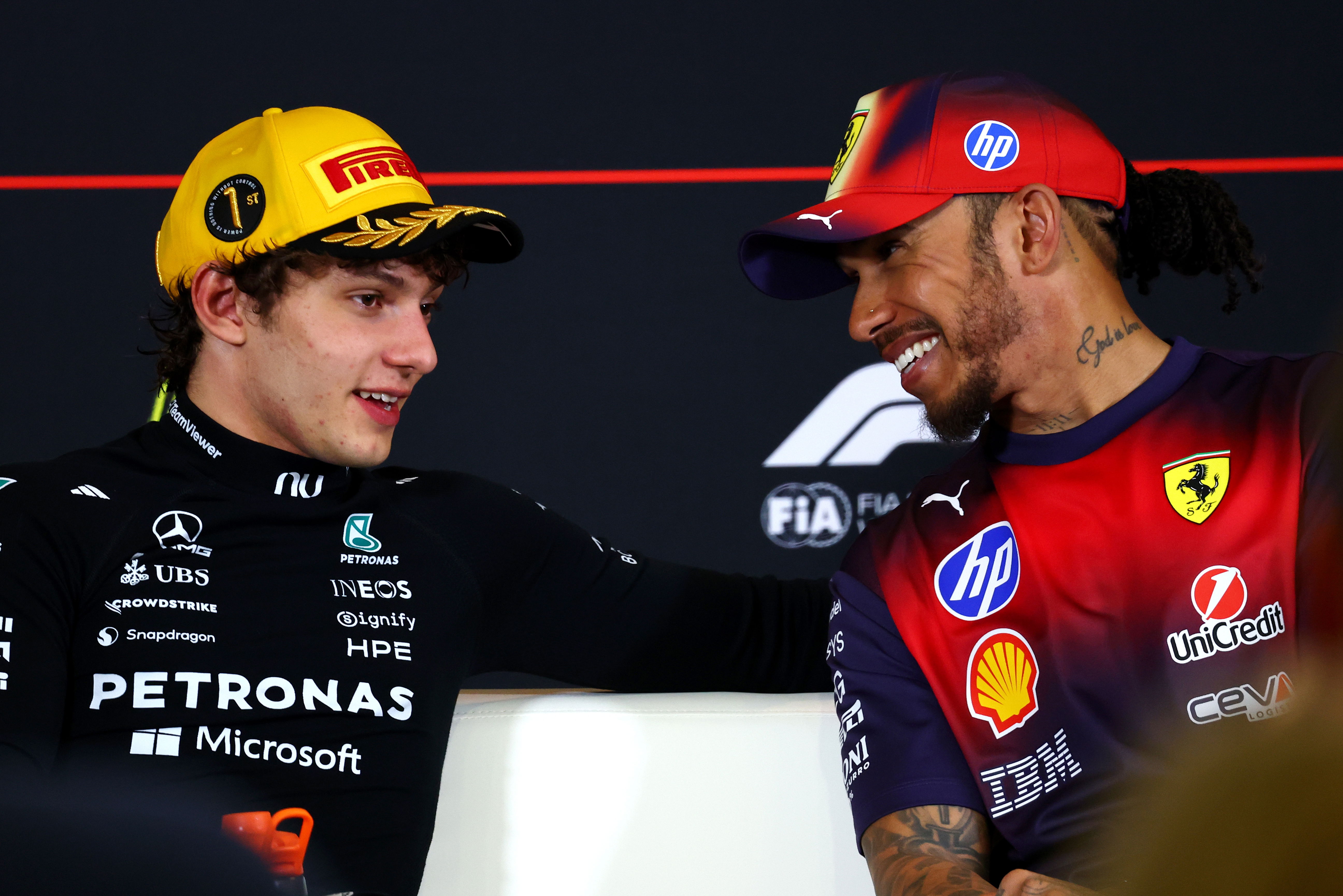 Antonelli Hamilton top 3 race Presser