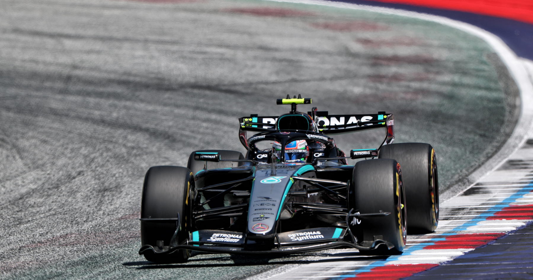 Verstappen and Norris endure issues as Mercedes cruise in red-flagged FP1