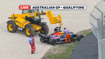 LIVE: Russell takes Australian GP pole as Verstappen dramatically crashes out