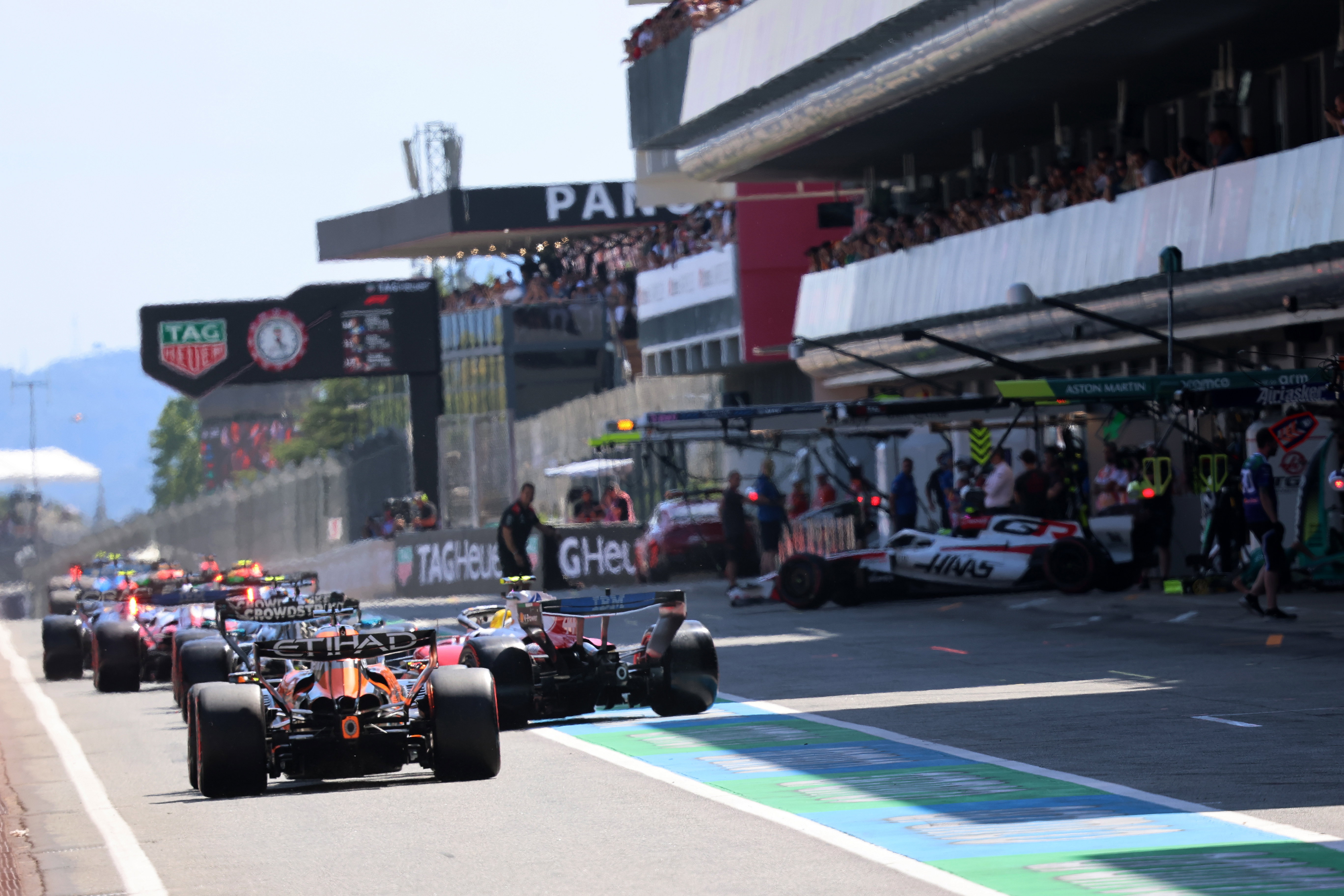 Barcelona pit lane