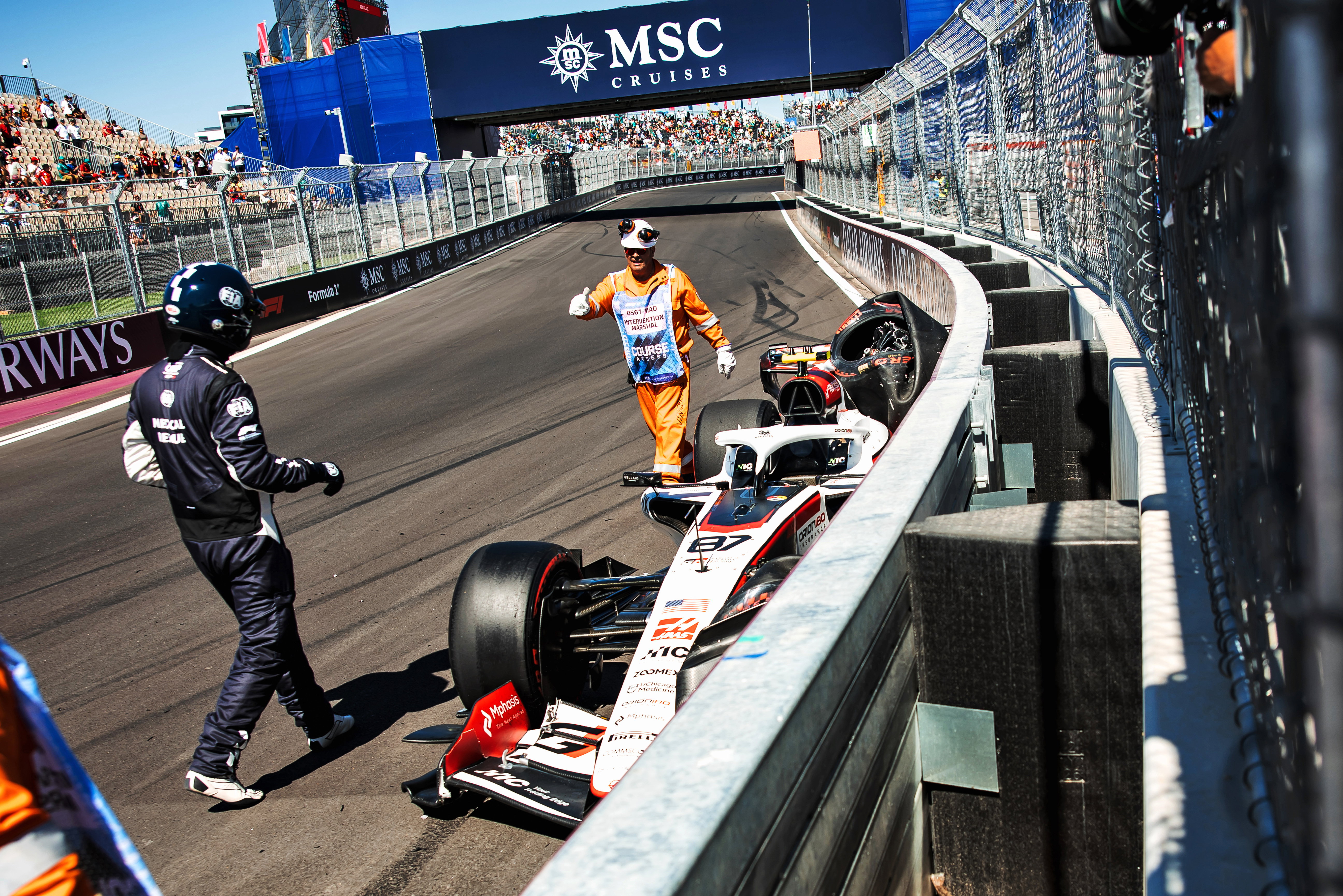 Bearman FP3 Crash Madrid