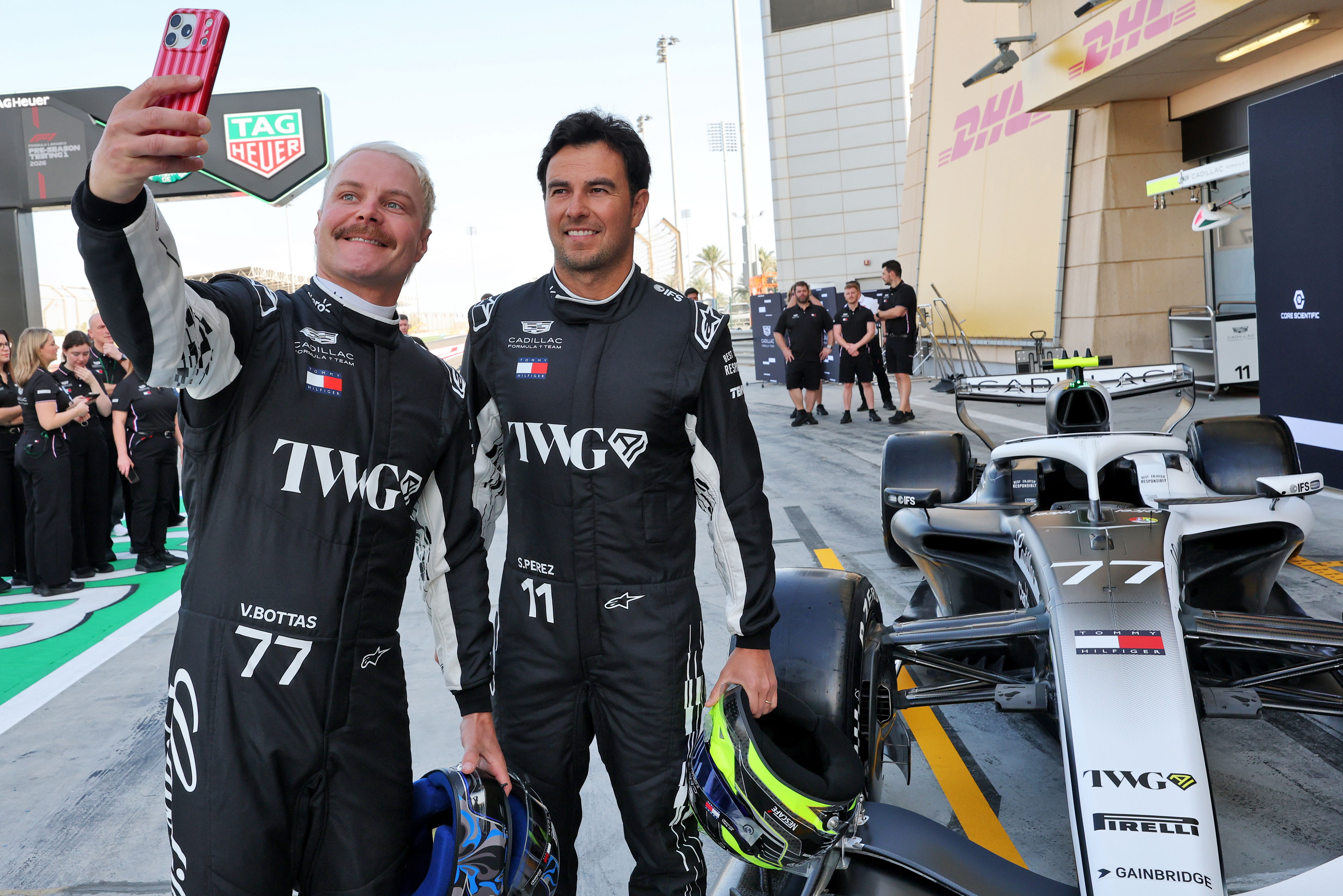 Bottas Perez Cadillac reveal testing
