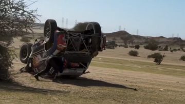 Dakar Rally driver completely loses it after huge crash