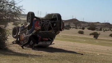 Dakar Rally driver completely loses it after huge crash