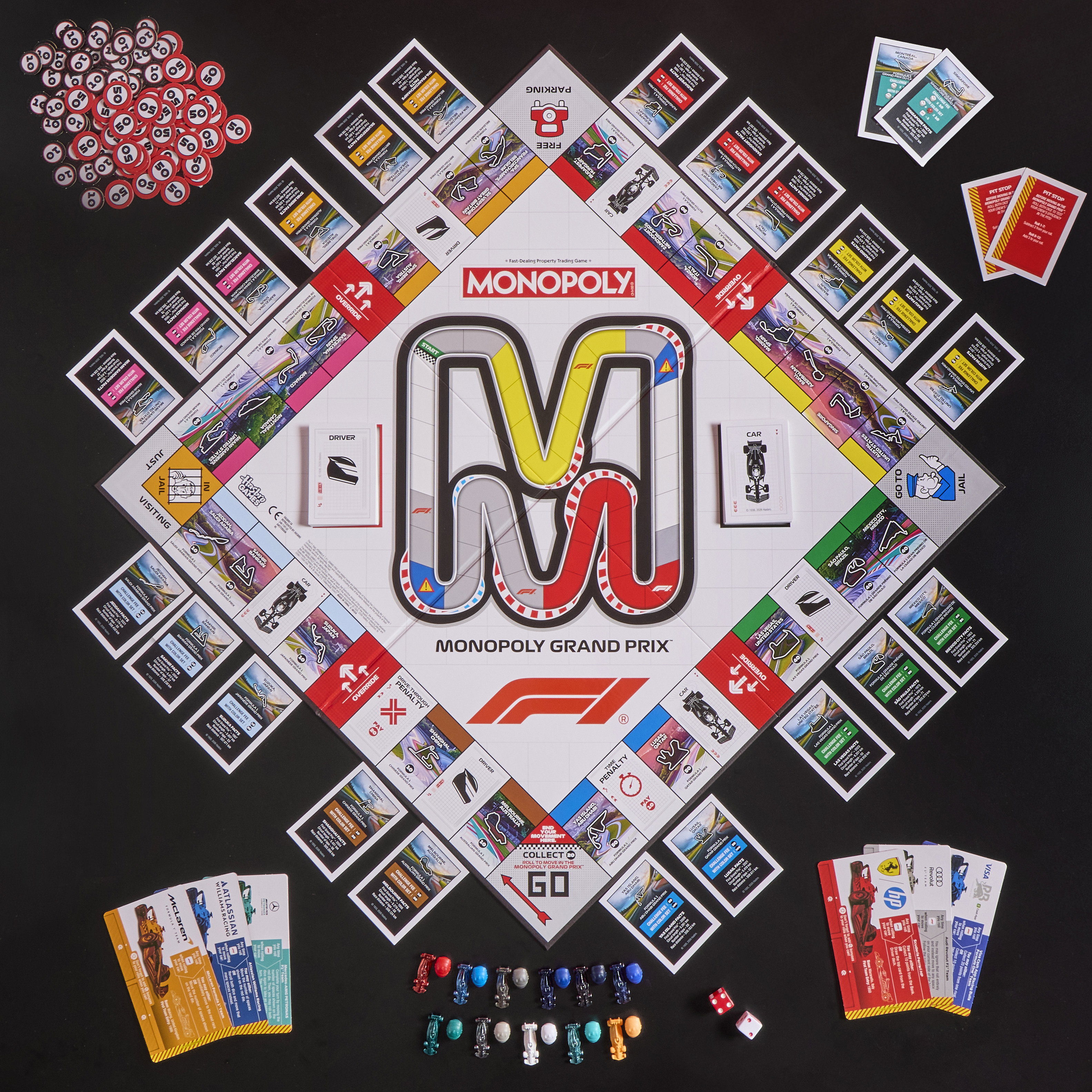 F1 Monopoly Full Board and Contents