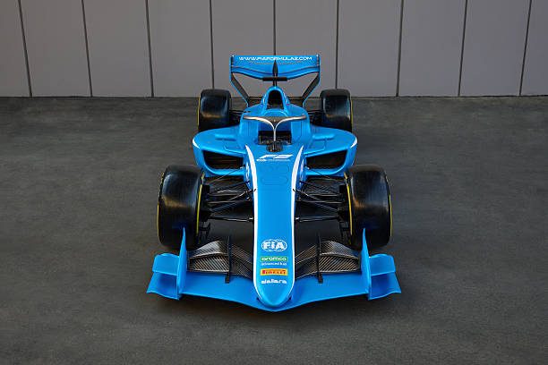 PARMA, ITALY - SEPTEMBER 02: The FIA Formula 2 2027 car is seen during the FIA Formula 2 2027 Car Launch studio shoot at Dallara Headquarters on September 02, 2026 in Parma, Italy. (Photo by Guido De Bortoli - Formula 1/Formula 1 via Getty Images)