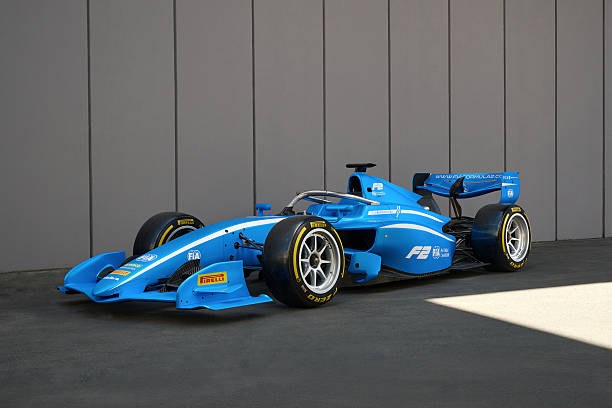 PARMA, ITALY - SEPTEMBER 01: The FIA Formula 2 2027 car is seen during the FIA Formula 2 2027 Car Launch studio shoot at Dallara Headquarters on September 01, 2026 in Parma, Italy. (Photo by Guido De Bortoli - Formula 1/Formula 1 via Getty Images)