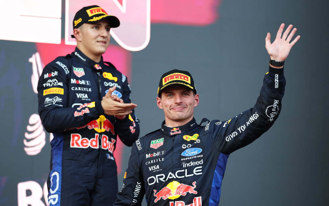 Hadjar Verstappen podium Baku
