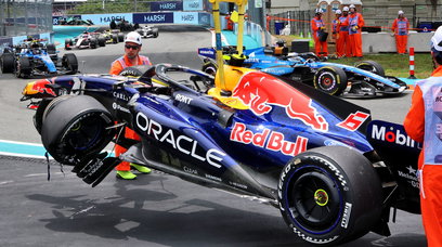 Hadjar crash race Miami