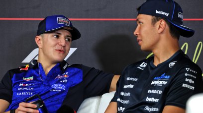 Hadjar Albon Bahrain test