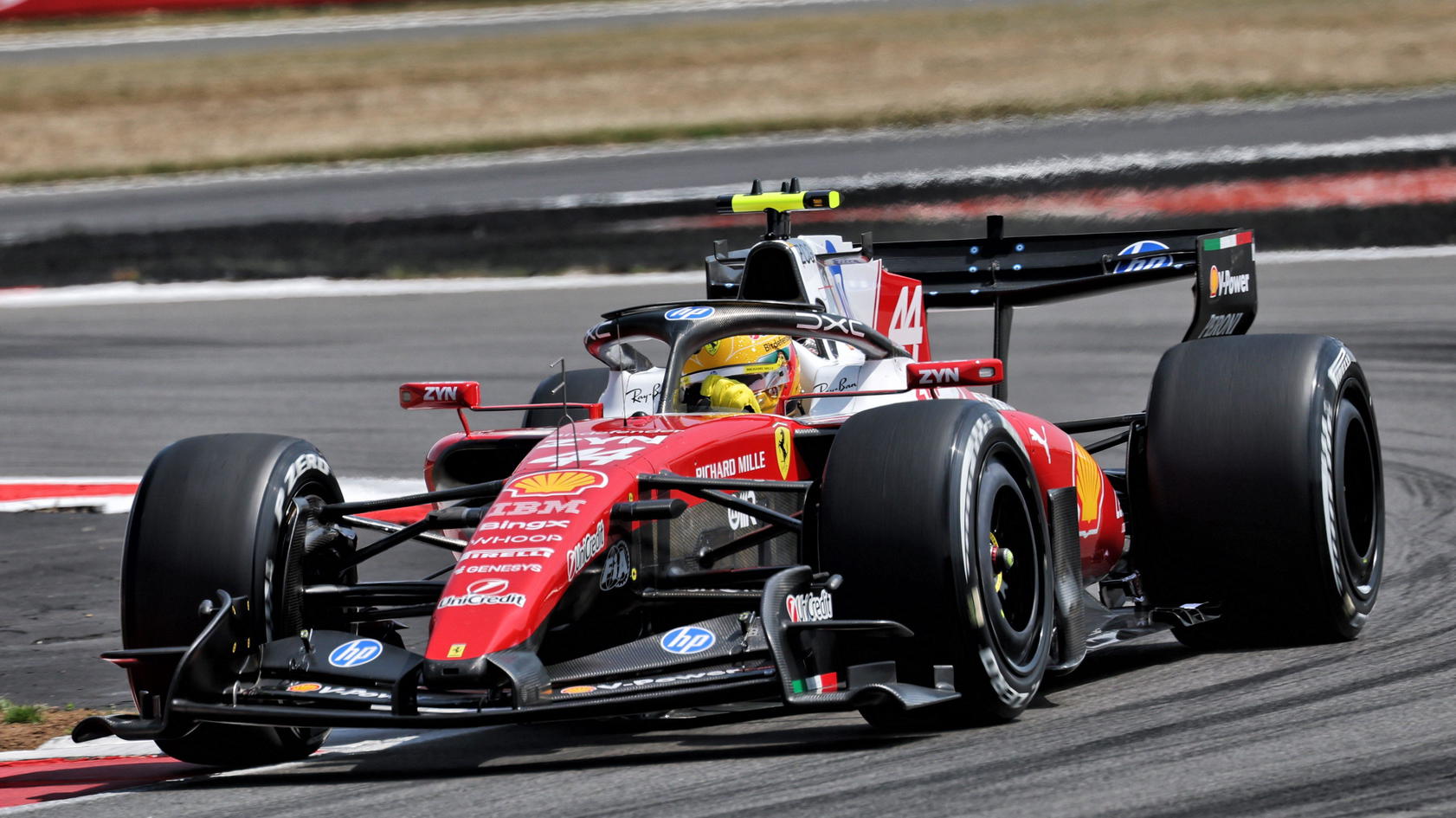 Lewis Hamilton throws down Mercedes challenge in blistering British GP practice