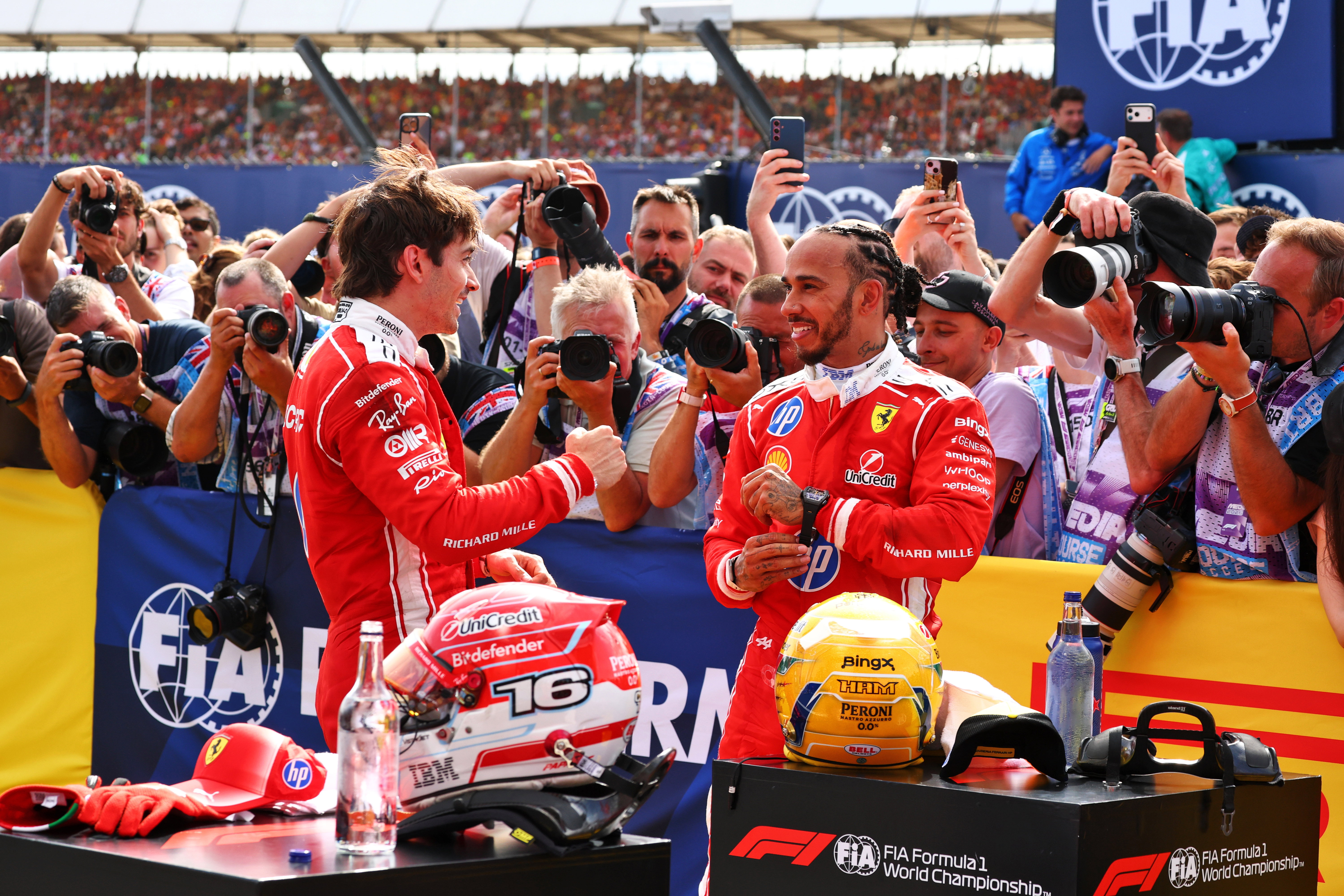 Hamilton Leclerc race Silverstone