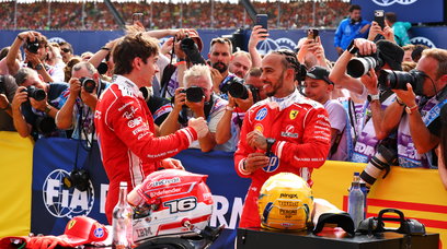 Hamilton Leclerc race Silverstone