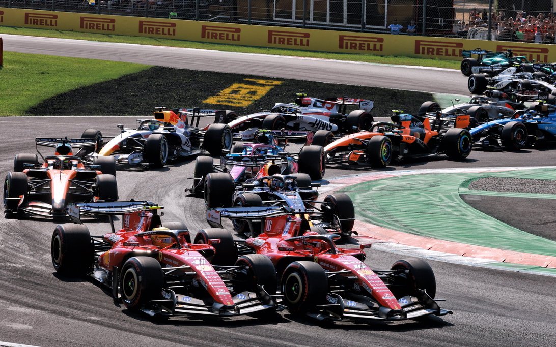 Hamilton Leclerc race start Monza