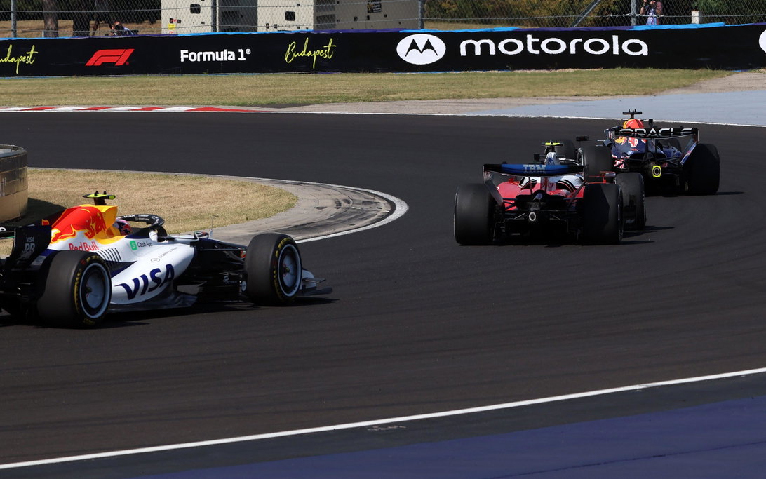 Lawson Hamilton Verstappen race Hungary