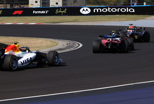 Lawson Hamilton Verstappen race Hungary