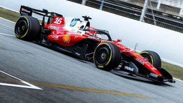 Hamilton en Leclerc op ontdekkingstocht met nieuwe Ferrari