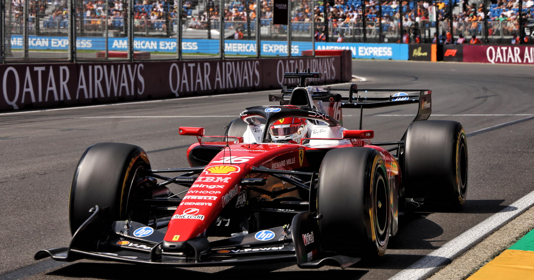 Charles Leclerc draws first blood in messy Melbourne FP1