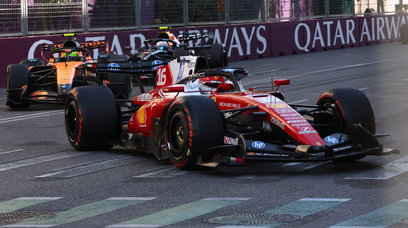 Leclerc race Baku