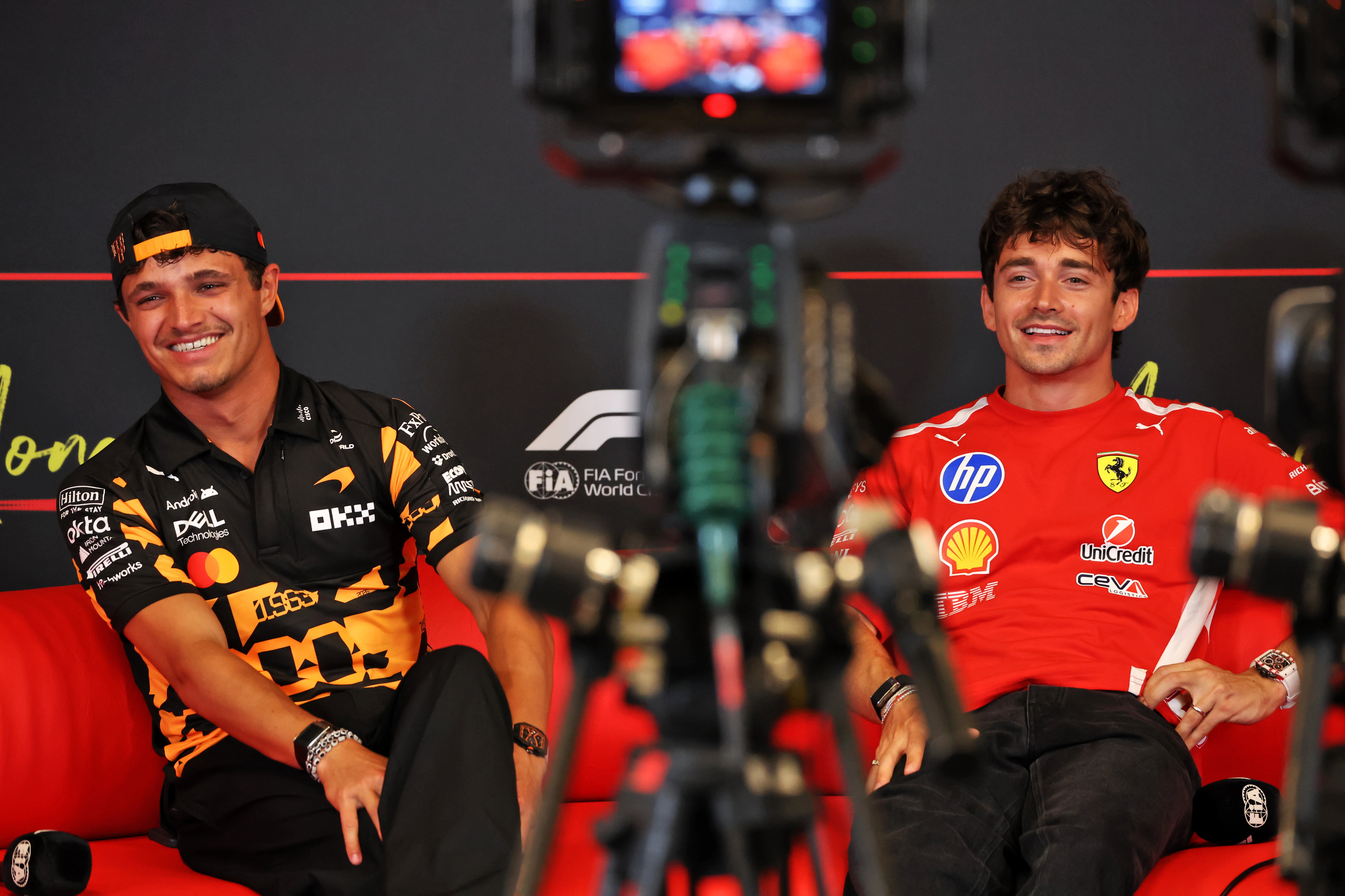 Leclerc Norris Thursday Monaco