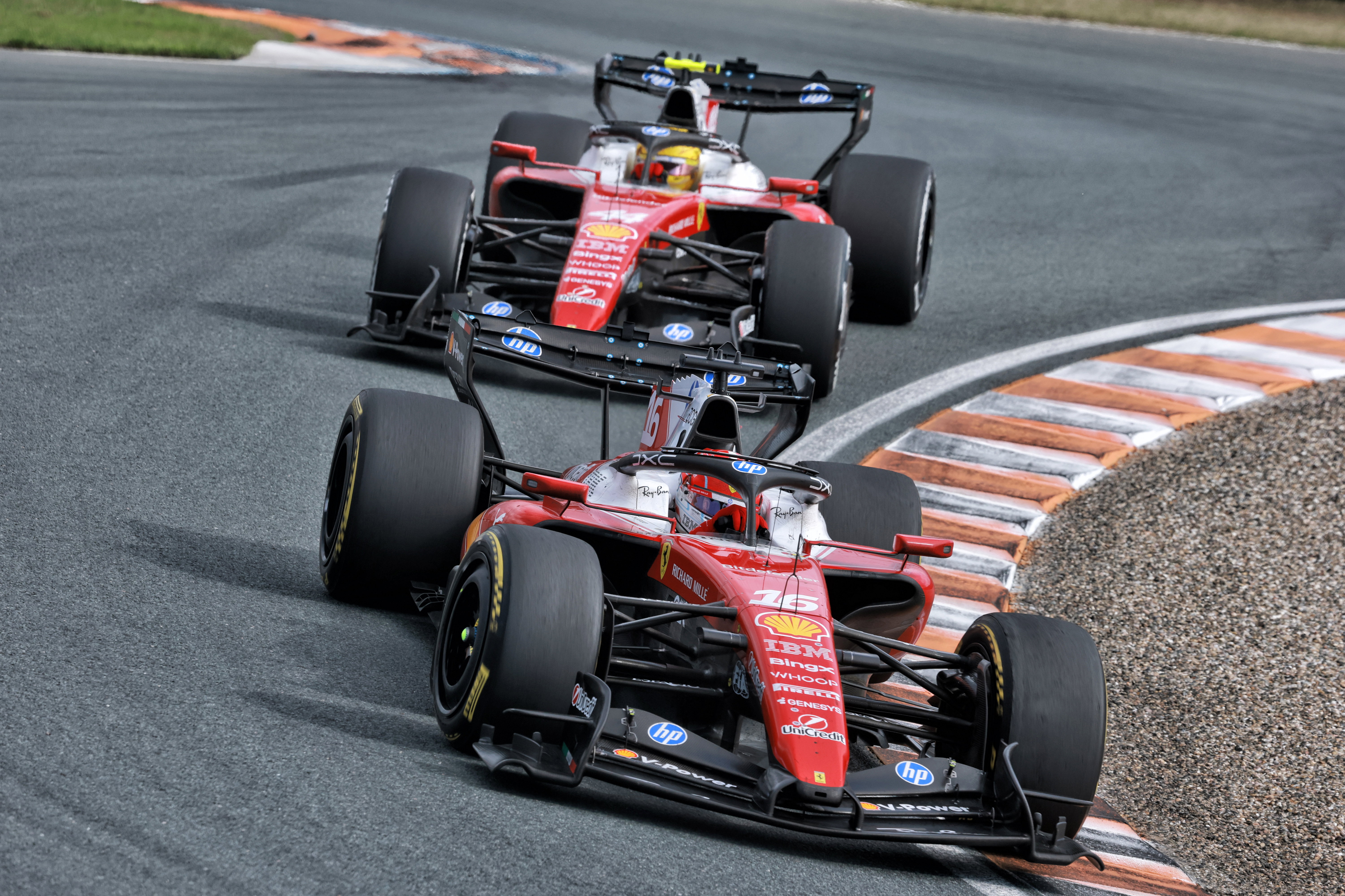 Leclerc Hamilton race Zandvoort