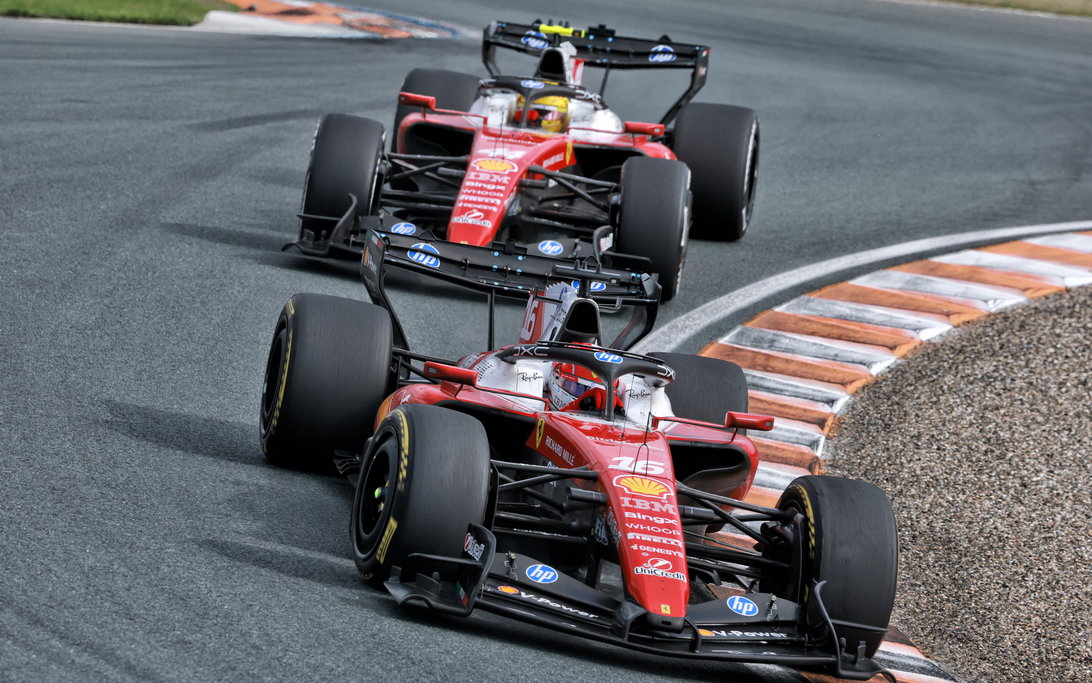 Leclerc Hamilton race Zandvoort