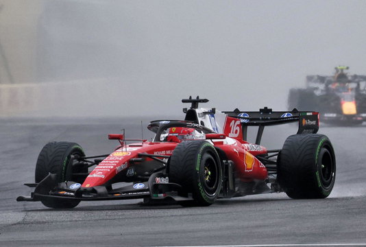 Leclerc Malaysia race rain