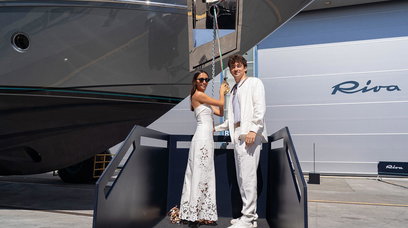 riva yacht Charles Leclerc