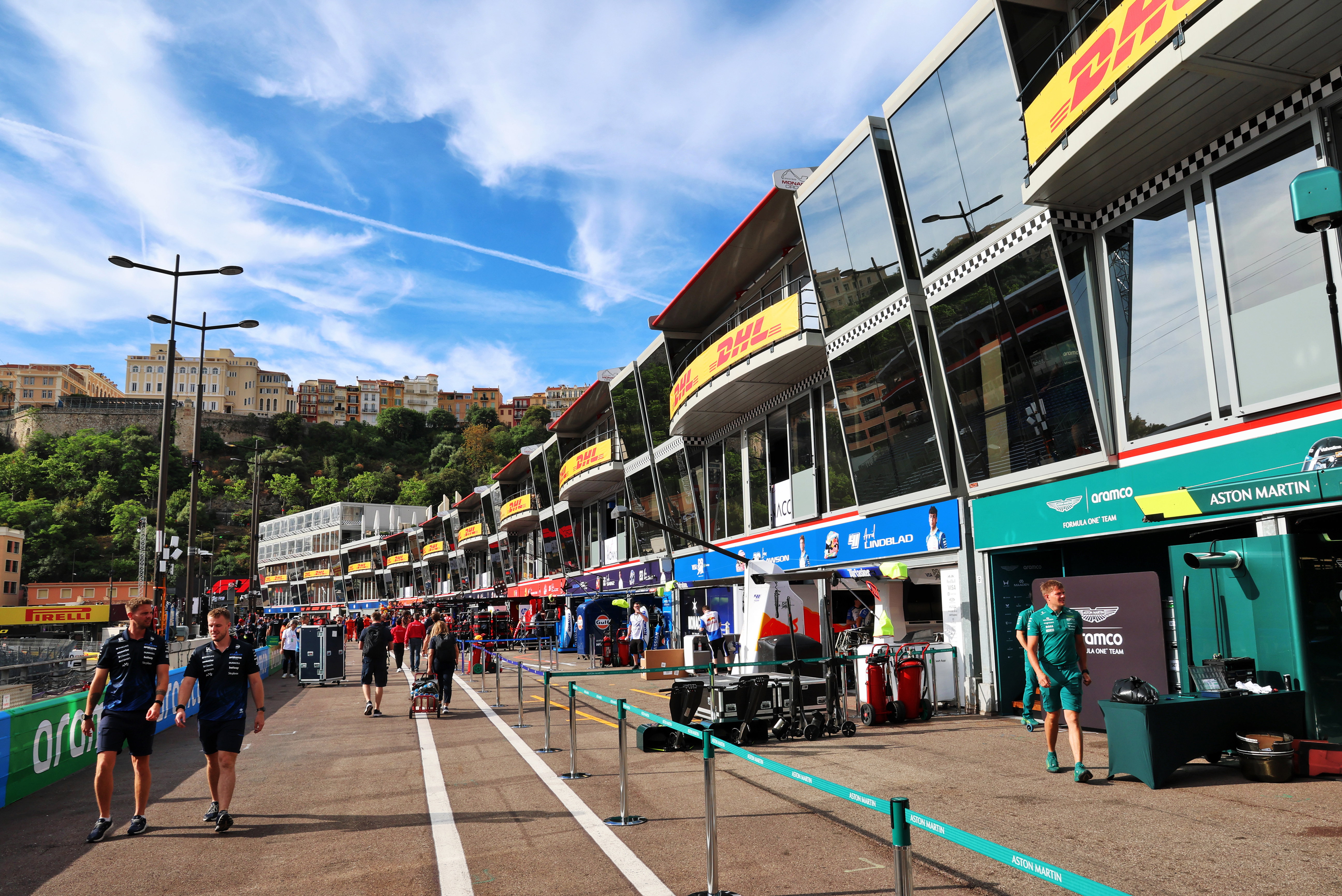 Monaco pit lane
