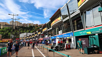 Monaco pit lane